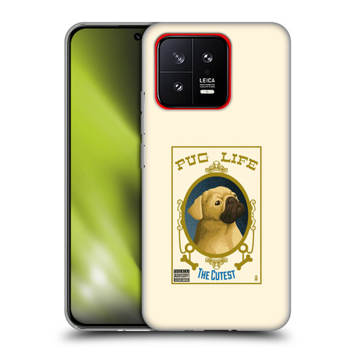 Lantern Press Dog Collection Pug Life Soft Gel Case for Xiaomi 13 5G