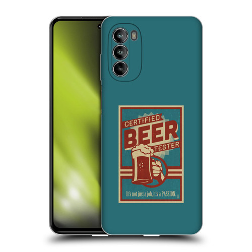 Lantern Press Man Cave Beer Tester Soft Gel Case for Motorola Moto G82 5G