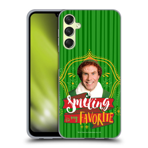Elf Movie Graphics 2 Smiling Is My favorite Soft Gel Case for Samsung Galaxy A24 4G / Galaxy M34 5G