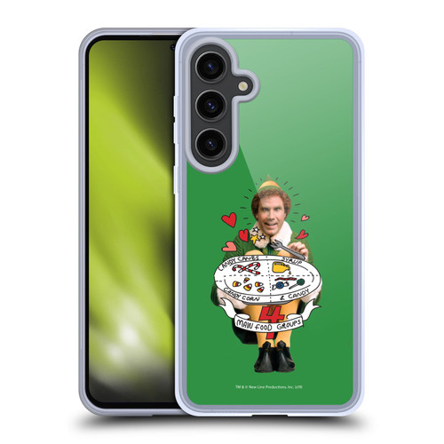 Elf Movie Graphics 2 Buddy Food Groups Soft Gel Case for Samsung Galaxy S24+ 5G