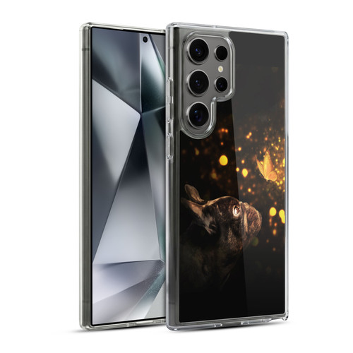 Klaudia Senator French Bulldog Butterfly Soft Gel Case for Samsung Galaxy S24 Ultra 5G & MagSafe