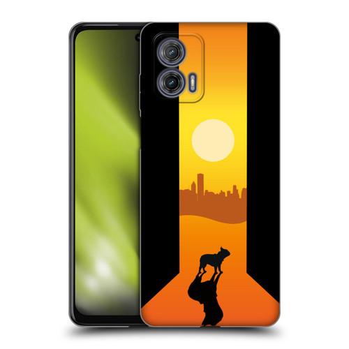 Klaudia Senator French Bulldog 2 Shadow At Sunset Soft Gel Case for Motorola Moto G73 5G