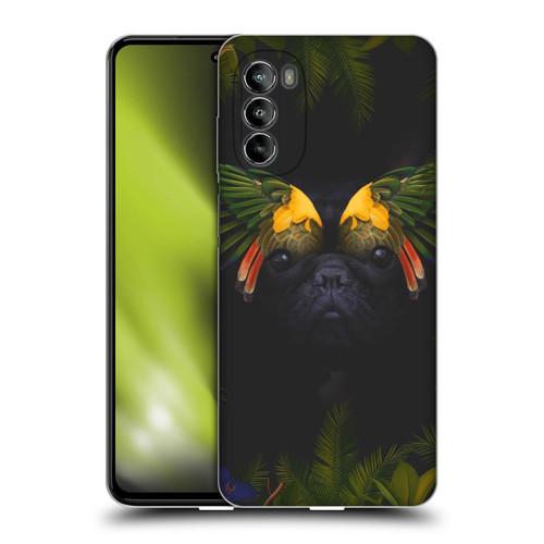 Klaudia Senator French Bulldog 2 Bird Feathers Soft Gel Case for Motorola Moto G82 5G