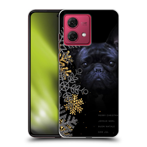 Klaudia Senator French Bulldog 2 Snow Flakes Soft Gel Case for Motorola Moto G84 5G