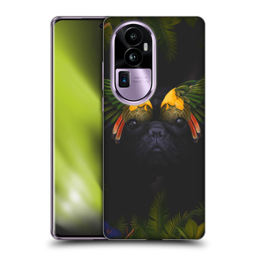 Klaudia Senator French Bulldog 2 Bird Feathers Soft Gel Case for OPPO Reno10 Pro+