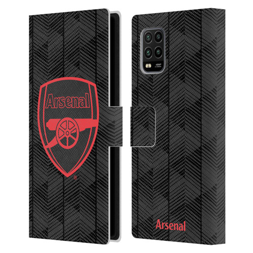 Arsenal FC Crest and Gunners Logo Black Leather Book Wallet Case Cover For Xiaomi Mi 10 Lite 5G