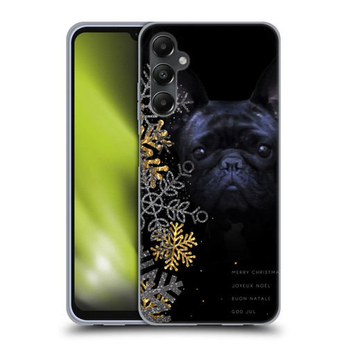 Klaudia Senator French Bulldog 2 Snow Flakes Soft Gel Case for Samsung Galaxy A05s