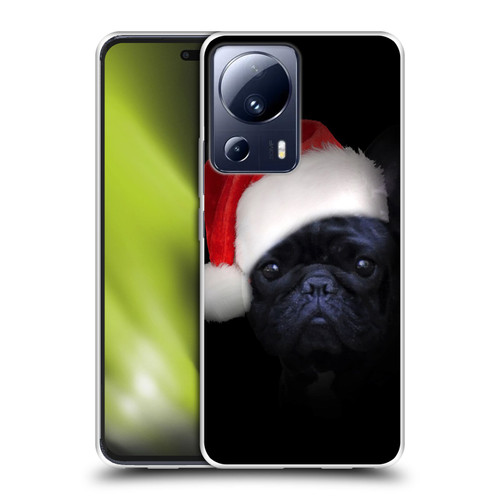 Klaudia Senator French Bulldog 2 Christmas Hat Soft Gel Case for Xiaomi 13 Lite 5G