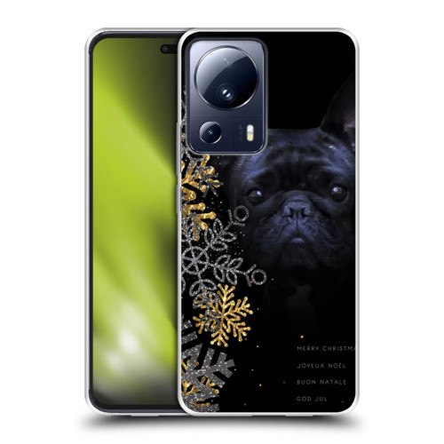 Klaudia Senator French Bulldog 2 Snow Flakes Soft Gel Case for Xiaomi 13 Lite 5G