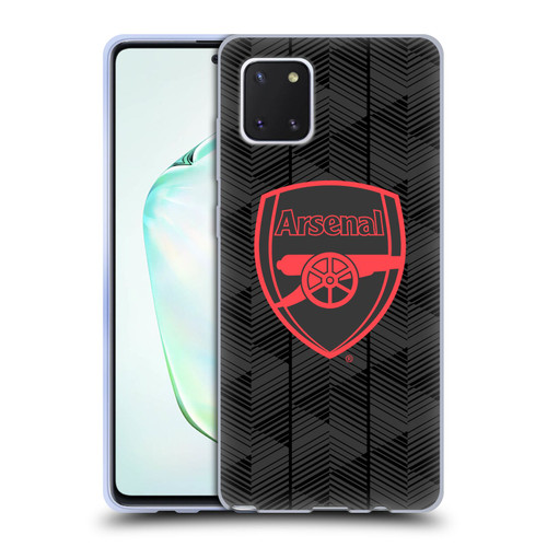 Arsenal FC Crest and Gunners Logo Black Soft Gel Case for Samsung Galaxy Note10 Lite