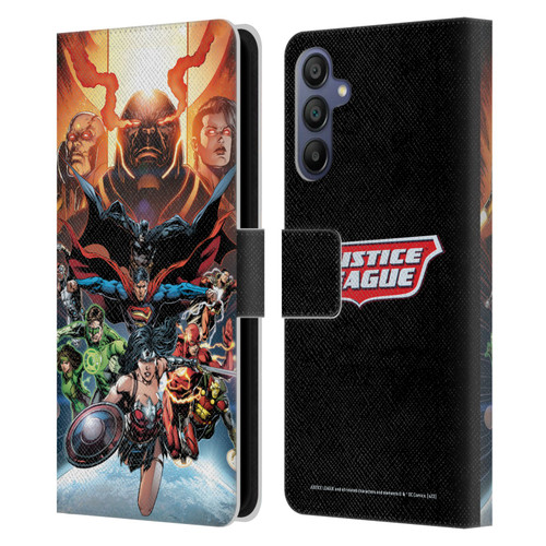 Justice League DC Comics Comic Book Covers #10 Darkseid War Leather Book Wallet Case Cover For Samsung Galaxy A15