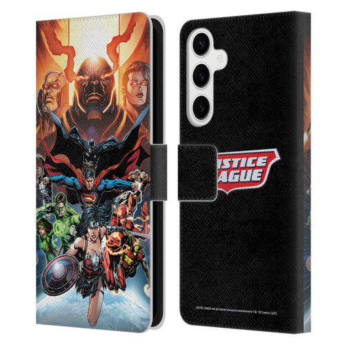 Justice League DC Comics Comic Book Covers #10 Darkseid War Leather Book Wallet Case Cover For Samsung Galaxy S24+ 5G