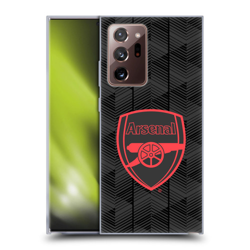 Arsenal FC Crest and Gunners Logo Black Soft Gel Case for Samsung Galaxy Note20 Ultra / 5G