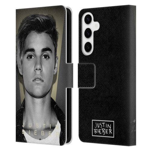 Justin Bieber Purpose B&w What Do You Mean Shot Leather Book Wallet Case Cover For Samsung Galaxy S24+ 5G