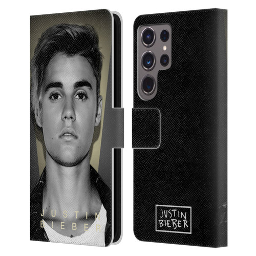 Justin Bieber Purpose B&w What Do You Mean Shot Leather Book Wallet Case Cover For Samsung Galaxy S24 Ultra 5G