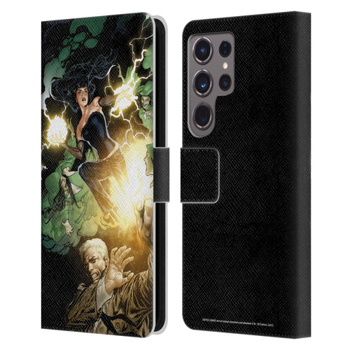 Justice League DC Comics Dark Comic Art Constantine and Zatanna Leather Book Wallet Case Cover For Samsung Galaxy S24 Ultra 5G