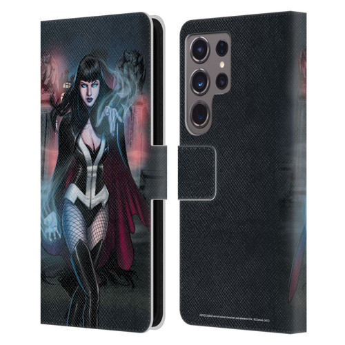 Justice League DC Comics Dark Comic Art Zatanna Futures End #1 Leather Book Wallet Case Cover For Samsung Galaxy S24 Ultra 5G