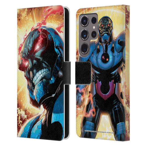 Justice League DC Comics Darkseid Comic Art New 52 #6 Cover Leather Book Wallet Case Cover For Samsung Galaxy S24 Ultra 5G