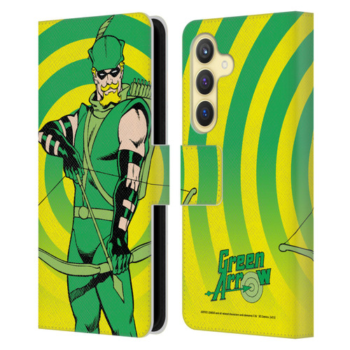 Justice League DC Comics Green Arrow Comic Art Classic Leather Book Wallet Case Cover For Samsung Galaxy S24 5G