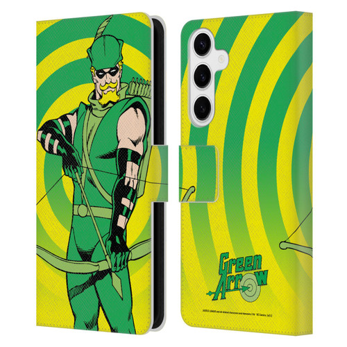 Justice League DC Comics Green Arrow Comic Art Classic Leather Book Wallet Case Cover For Samsung Galaxy S24+ 5G