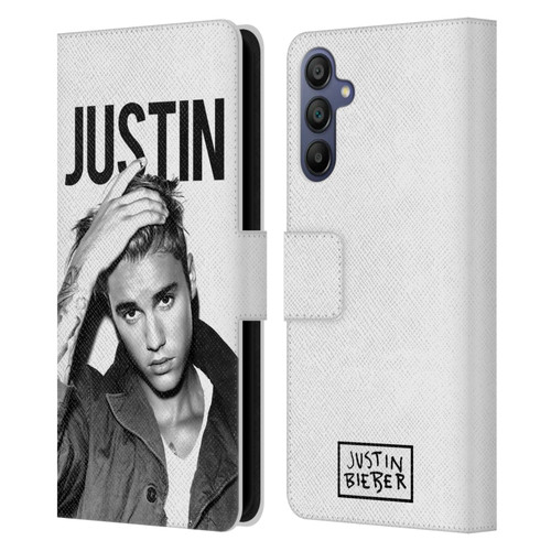 Justin Bieber Purpose Calendar Black And White Leather Book Wallet Case Cover For Samsung Galaxy A15