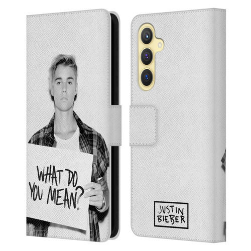 Justin Bieber Purpose What Do You Mean Photo Leather Book Wallet Case Cover For Samsung Galaxy S23 FE 5G