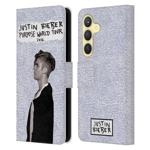 Justin Bieber Purpose World Tour 2016 Leather Book Wallet Case Cover For Samsung Galaxy S24 5G