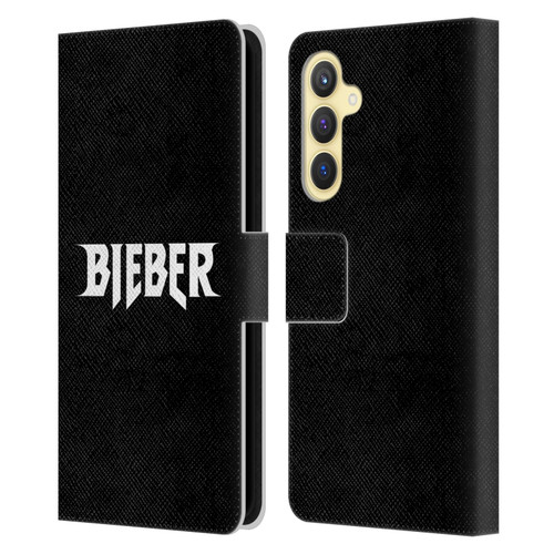 Justin Bieber Tour Merchandise Logo Name Leather Book Wallet Case Cover For Samsung Galaxy S23 FE 5G