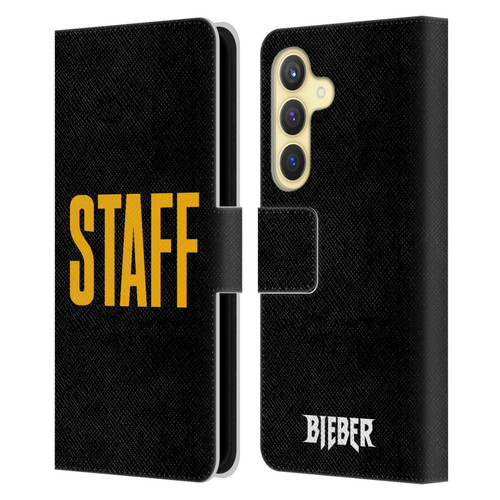 Justin Bieber Tour Merchandise Staff Leather Book Wallet Case Cover For Samsung Galaxy S24 5G