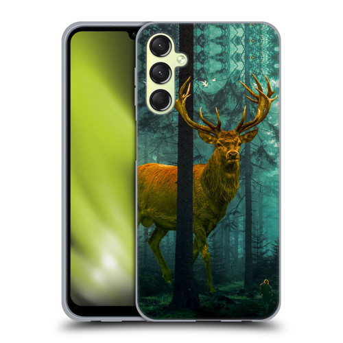 Dave Loblaw Animals Giant Forest Deer Soft Gel Case for Samsung Galaxy A24 4G / M34 5G