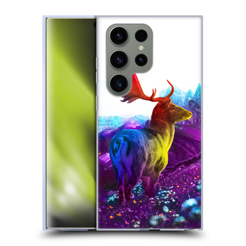 Dave Loblaw Animals Purple Mountain Deer Soft Gel Case for Samsung Galaxy S24 Ultra 5G