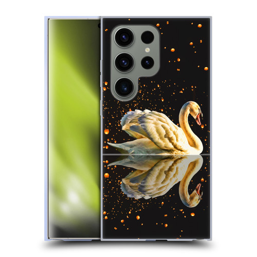 Dave Loblaw Animals Swan Lake Reflections Soft Gel Case for Samsung Galaxy S24 Ultra 5G