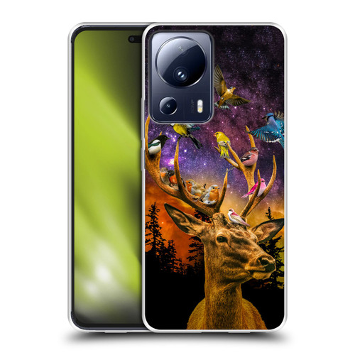 Dave Loblaw Animals Deer and Birds Soft Gel Case for Xiaomi 13 Lite 5G