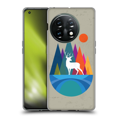 Dave Loblaw Contemporary Art Mountain Deer Soft Gel Case for OnePlus 11 5G