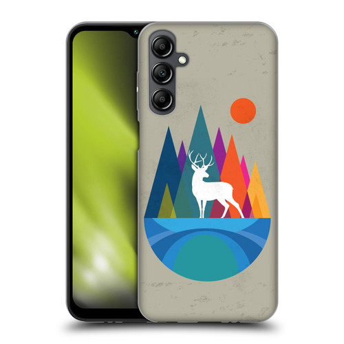 Dave Loblaw Contemporary Art Mountain Deer Soft Gel Case for Samsung Galaxy M14 5G