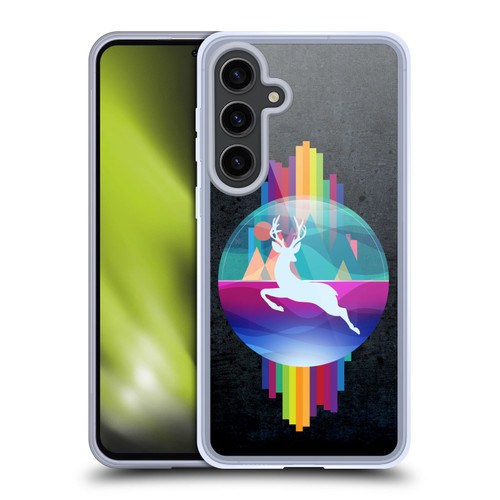 Dave Loblaw Contemporary Art Deer In Dome Soft Gel Case for Samsung Galaxy S24+ 5G