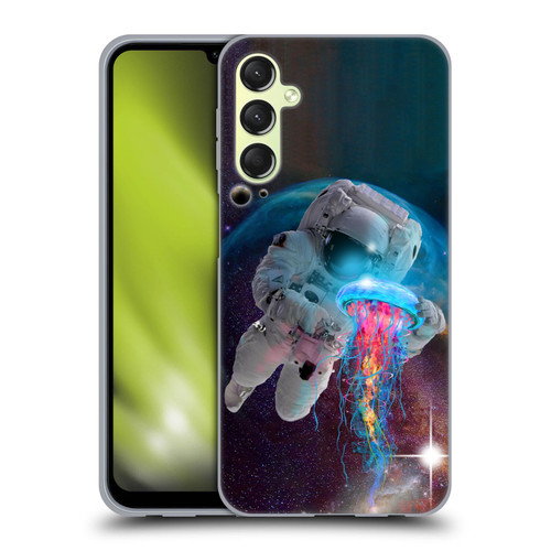 Dave Loblaw Jellyfish Astronaut And Jellyfish Soft Gel Case for Samsung Galaxy A24 4G / M34 5G