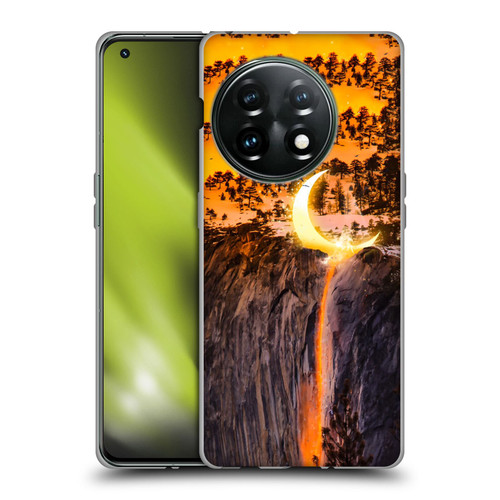 Dave Loblaw Sci-Fi And Surreal Fire Canyon Moon Soft Gel Case for OnePlus 11 5G