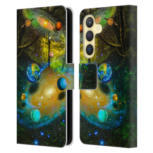Dave Loblaw Sci-Fi And Surreal Universal Forest Leather Book Wallet Case Cover For Samsung Galaxy S24 5G