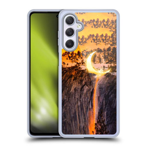 Dave Loblaw Sci-Fi And Surreal Fire Canyon Moon Soft Gel Case for Samsung Galaxy M54 5G