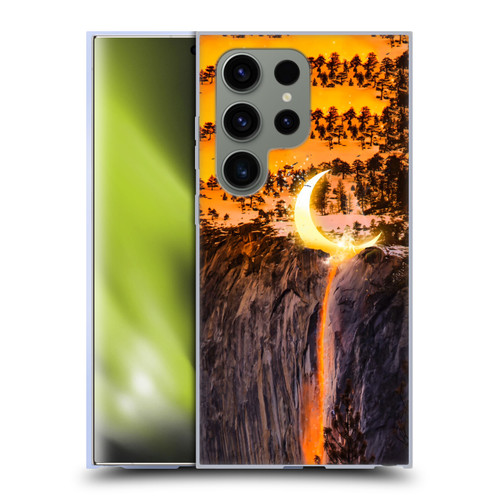 Dave Loblaw Sci-Fi And Surreal Fire Canyon Moon Soft Gel Case for Samsung Galaxy S24 Ultra 5G