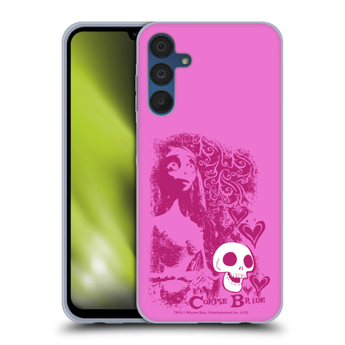Corpse Bride Key Art Pink Distressed Look Soft Gel Case for Samsung Galaxy A15 & MagSafe