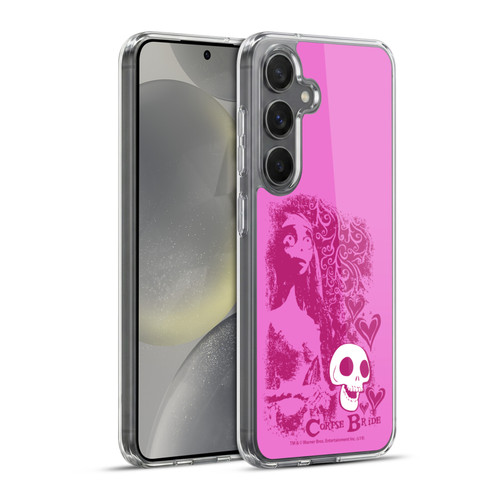 Corpse Bride Key Art Pink Distressed Look Soft Gel Case for Samsung Galaxy S24+ 5G & MagSafe
