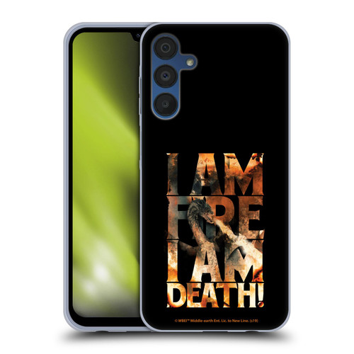 The Hobbit The Battle of the Five Armies Graphics Smaug Fire Soft Gel Case for Samsung Galaxy A15