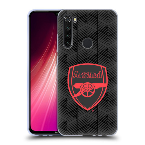 Arsenal FC Crest and Gunners Logo Black Soft Gel Case for Xiaomi Redmi Note 8T