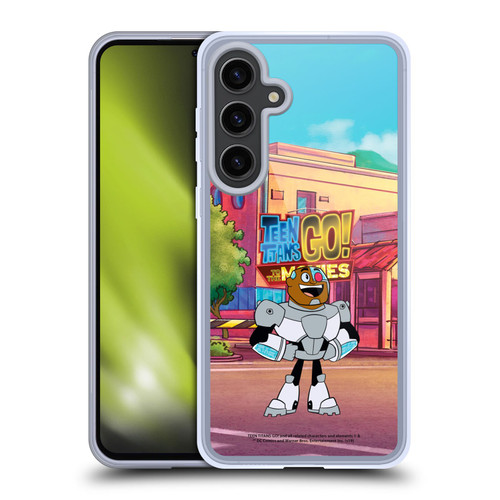 Teen Titans Go! To The Movies Character Art Cyborg Soft Gel Case for Samsung Galaxy S24+ 5G