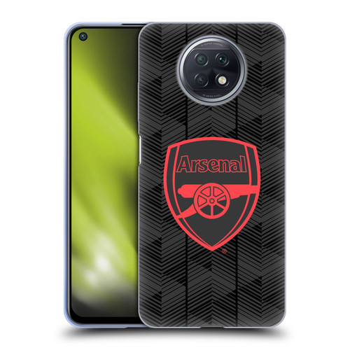 Arsenal FC Crest and Gunners Logo Black Soft Gel Case for Xiaomi Redmi Note 9T 5G
