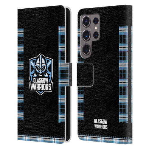 Glasgow Warriors 2020/21 Crest Kit Home Leather Book Wallet Case Cover For Samsung Galaxy S24 Ultra 5G