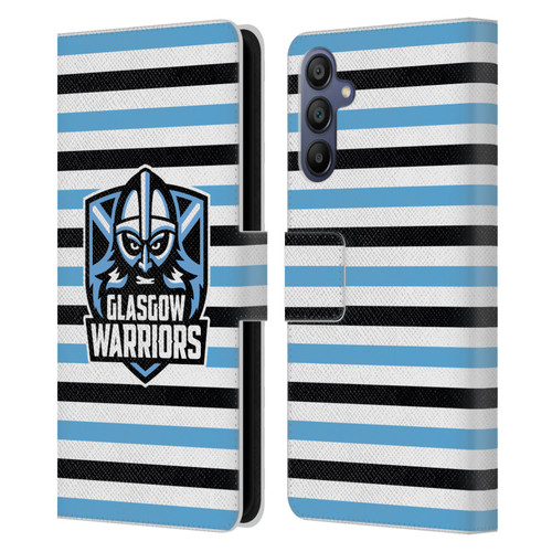 Glasgow Warriors Logo 2 Stripes 2 Leather Book Wallet Case Cover For Samsung Galaxy A15