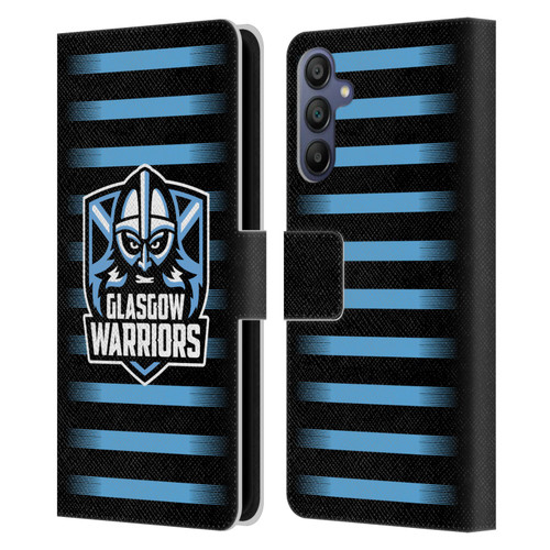 Glasgow Warriors Logo 2 Stripes Leather Book Wallet Case Cover For Samsung Galaxy A15